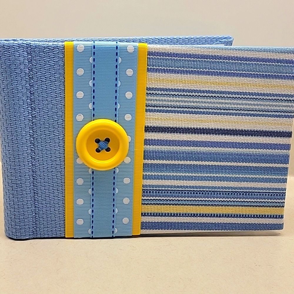 Molly West Brag Book Photo Album 36 pockets 18 pages Handmade Blue
